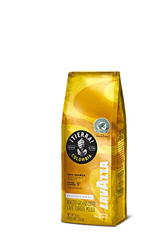 Lavazza ¡Tierra! Colombia 100% Arabica-Filter Authentic Italian, Blended And Roated In Italy, Fruity Aroma With A Balanced Body-Filter Resulting In Notes Of Grapefruit, Red Fruits, Bergamot & Honey