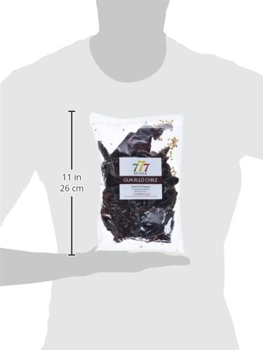 4oz Guajillo Stemless Chile Dried Whole Peppers, Chiles Seco Descolados, Chili Pods for Authentic Mexican Food.