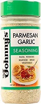 Johnnys Parmesan & Garlic, Pasta Seasoning, 10-Ounce Bottles (Pack of 2)