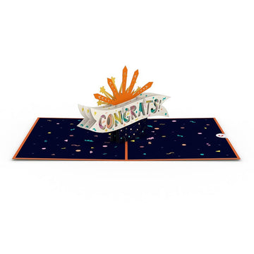Congrats Explosion 5''x7'' Card, Pop-Up Cards