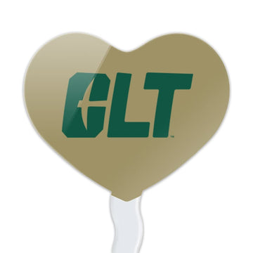 GRAPHICS & MORE Cupcake Picks Set of 6 - Acrylic Heart Toppers - UNC Charlotte - One Size
