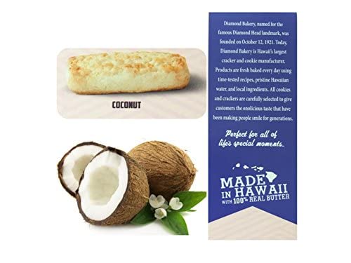 Diamond Bakery Coconut Hawaiian Shortbread Cookies, 4.4 Ounce