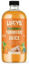 Lucys Organic Non-GMO Turmeric Juice, 34 Fl Oz, Fresh Pressed in Glass Bottle
