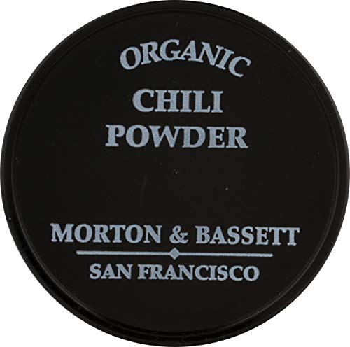 Morton & Bassett 100% Organic Chili Powder | Robust Blend for Tacos Chili & Tex-Mex Dishes | Gluten Free Salt Free Non-GMO | 2.1 oz Jar
