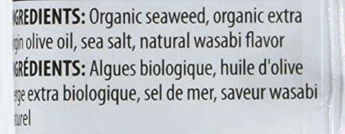 Seasnax Seaweed Snax - Organic - Wasabi - Case Of 12 - .36 Oz