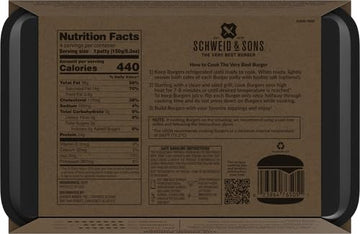 Schweid and Sons, The Prime Burger, Beef Chuck Burgers, 75% Lean/25% Fat, USDA Prime, 1.325 lb, Pack of 4
