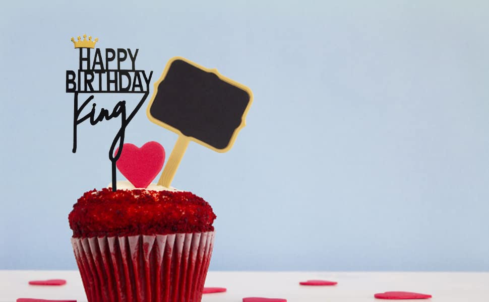 Happy Birthday Cake Topper Acrylic,King Birthday Cake Topper Birthday Decorations