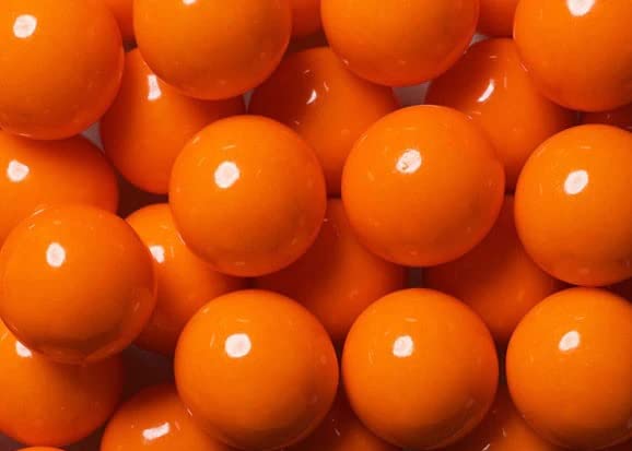 Bayside Candy 1" Large Gumballs - Colored Gumball Collection - Gumball Machine - Orange Gumballs 1" Large (1Lb)