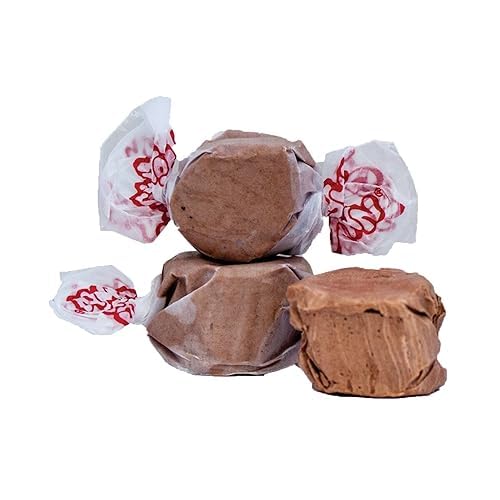 Creamy Chocolate Salt Water Taffy - Individually Wrapped Assorted Flavors - Old Fashion Saltwater Taffy Candy Bulk By Queen City Candy Cave (1 Pound)