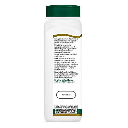 21st Century Fenugreek 610 Mg, 100 Count - Dietary dietary product, 100 Count (Pack of 1)