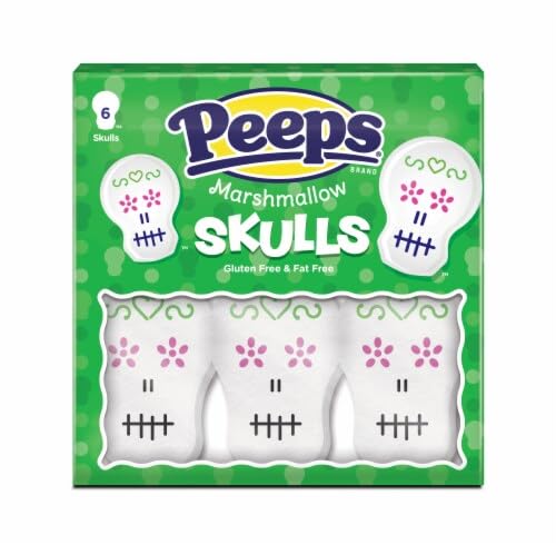 Pack Of 4 - Halloween Peeps Variety - Ghosts, Monsters, Pumpkins, And Skulls, 3 Oz
