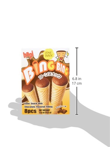 Hapi Bing Bing Crispy Cone Snack, Chocolate Flavor, 2.5 Oz