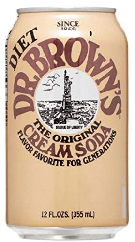 Dr. Browns Diet Cream Soda, 12 Fl Oz Cans, Pack of 12 - Refreshing Low-Calorie Beverage, Perfect for Parties and Everyday Enjoyment