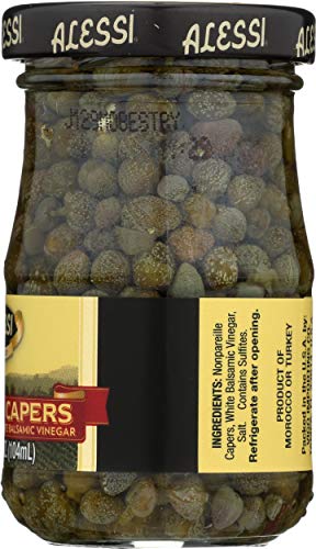 Alessi Capers in Balsamic Vinegar, 3.5 oz, Model 071072012482