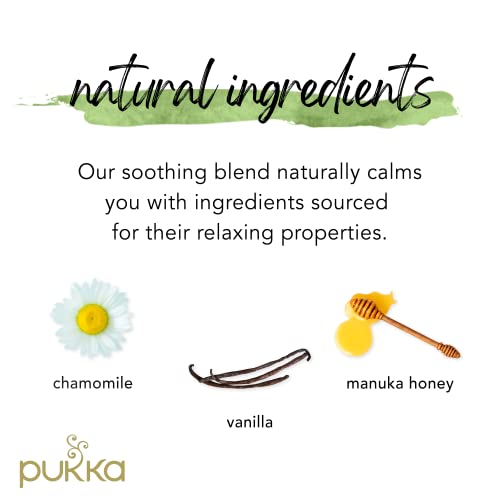 Pukka Organic Herbal Tea, Chamomile, Vanilla & Manuka Honey Tea, Honey & Fennel Blend, 20 Total Tea Bags