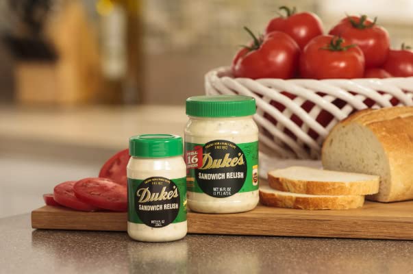 DUKE'S Sandwich Relish, 16 oz (3 Pack) - Perfect for Burgers, Hot Dogs, and Sandwiches, Bold Flavor, Must-Have Condiment