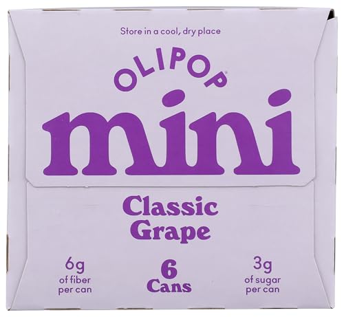 OLIPOP Minis Prebiotic Soda Pop Classic G Pantry Pack Packed with Prebiotics Fiber and Botanicals Gluten Free Vegan GMO Free 7.5oz (6-Cans)