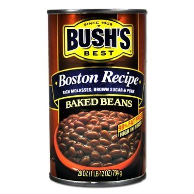 Bushs Best, Boston Recipe Baked Beans, 28oz Can (Pack of 4)