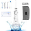 H2Ofloss Water Flosser Portable Dental Oral Irrigator With 5 Modes, 6 Replaceable Jet Tips, Rechargeable Waterproof Teeth Cleane