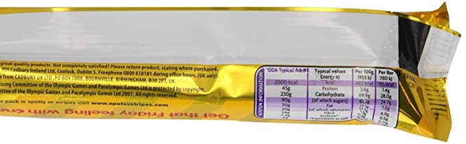 Cadbury Crunchie 8 Bars - 40g Each - Delicious Chocolate Honeycomb Treats