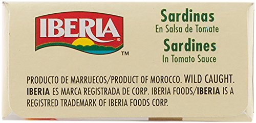 Iberia Skinless & Boneless Sardines in Tomato, 4.2 Ounce (Pack of 12) Gluten Free, Non GMO, Moist and Tender Low-Carb, Convenien