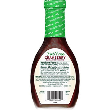 Maple Grove Farms Fat Free Salad Dressing, Cranberry Balsamic, 8 Ounce (Pack Of 12)