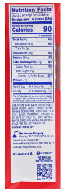 Strawberry Twizzlers, Low Fat Snack|| 10 Oz, Pack Of 2 (5Oz Each)