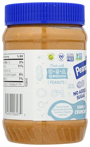 Peanut Butter & Co. Simply Crunchy No Sugar Added Peanut Butter, Non-Gmo Project Verified, Gluten Free, Vegan, 16 Ounce