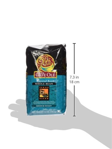 HEB Cafe Ole Whole Bean Coffee 12oz Bag (Pack of 3) (Texas Pecan - Medium Dark Roast (Full City))