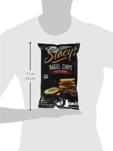 Stacys Everything (Onion, Sesame, Poppy & Garlic) Flavored Bagel Chips, 7 Ounce Bags (Pack of 12)