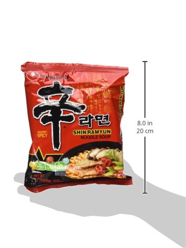 Nongshim Shin Noodle Ramyun, Gourmet Spicy Picante, 4.2-Ounce Packages (Pack Of 16)