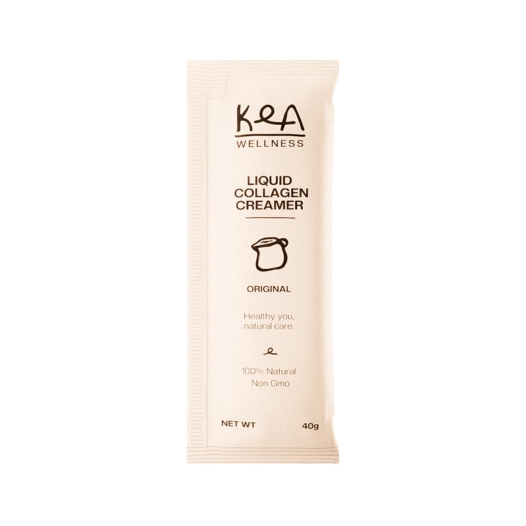 Kea Wellness Liquid Collagen Coffee Creamer – Bovine & Marine Peptides, 1.41 Fl Oz (Pack of 12), White