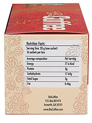 Bio Coffee- First Organic Instant Non-Dairy Alkaline Coffee (1 Box)