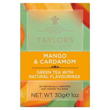 Taylors Of Harrogate Mango & Cardamom Green Tea, 20 Teabags (Pack Of 6)