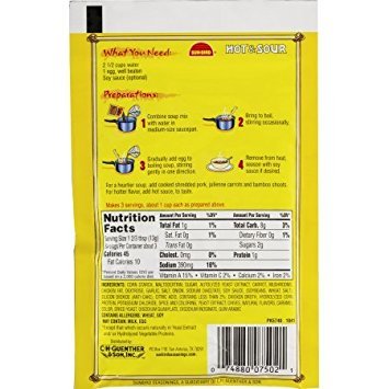 Sun Bird Hot & Sour Soup Mix Packets - Asian Recipe - 1.34 Ounce Each Packet, Pack of 4, Model 00161778