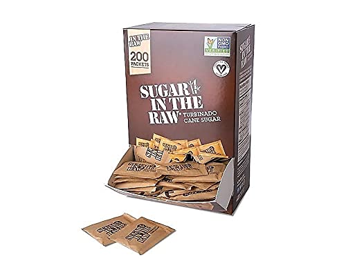 IN THE RAW Sugar in the Raw Unrefined Sugar, 200 Packets, 31.75 Ounce Pack