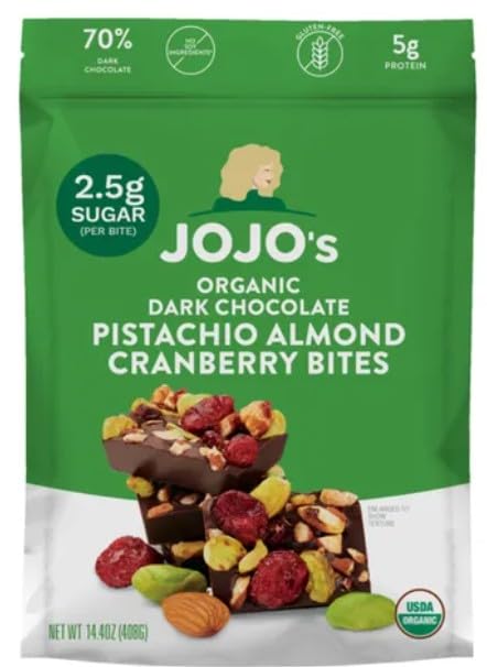 JOJOs Dark Chocolate Pistachio, Almond, Cranberry Snack Mix - 14.4 Ounces