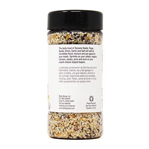 Badia Everything Bagel Seasoning Blend, 5.5 Oz - Sesame Seed, Poppy Seed, Garlic, Onion And Salt