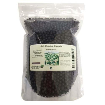 Mona Lisa Dark Chocolate Edible Crispearl Decorations From Olivenation, Elegant & Delicious Topping & Inclusion - 8 Oz