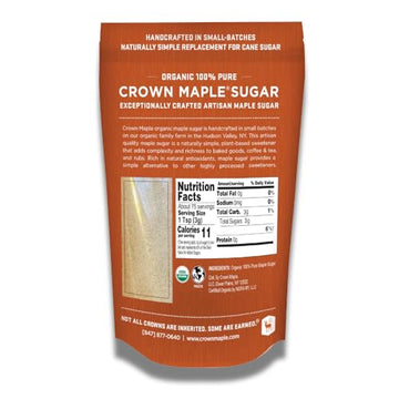 Crown Maple Organic Maple Sugar 8 Oz No Additives All Natural Light Colored Sugar Small Batch Aritsan Sweetener