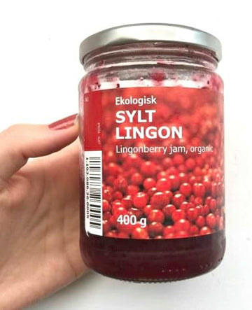 Sylt Lingon, Lingonberry Preserves, Ikea Food, 14.1 Oz Jar - Super Fruit