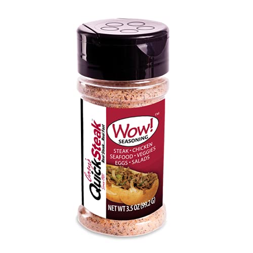 Garys Quicksteak Wow! Seasoning - Gluten Free, No Msg - Adds Flavor To Beef, Poultry, Soup, Sandwiches, French Fries, Popcorn And More - Made In Nebraska - 3.5 Oz Bottle (Pack Of 2)