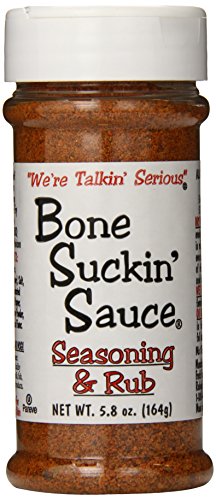 Bone Suckin' Seasoning & Rub, Original Blend, 5.8 Oz, Grilling Rubs, Dry Pork Rub, Gluten-Free, Non-Gmo, Kosher, Great On Ribs, Pork, Beef, Chicken, Seafood, Pasta, Vegetables, Even Popcorn And No Msg