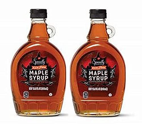 Specially Selected 100% Pure Maple Syrup, Grade A Amber Color, Rich Taste, 12.5 fl oz (Two Bottles)