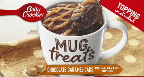 Betty Crocker Mug Treats Chocolate Caramel Cake Mix with Caramel Topping, 4 Servings, 12.5 oz.