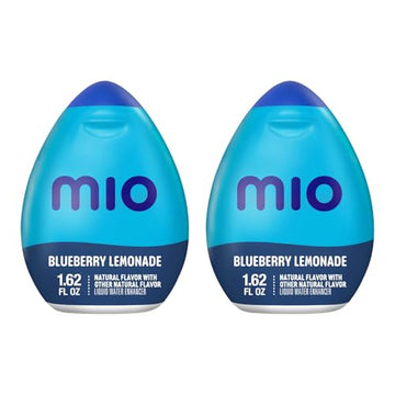 Mio Liquid Water Enhancer - Makes 24 Servings + Vitamins, 1.62 Oz Each, (Blueberry Lemonade, Pack Of 2)