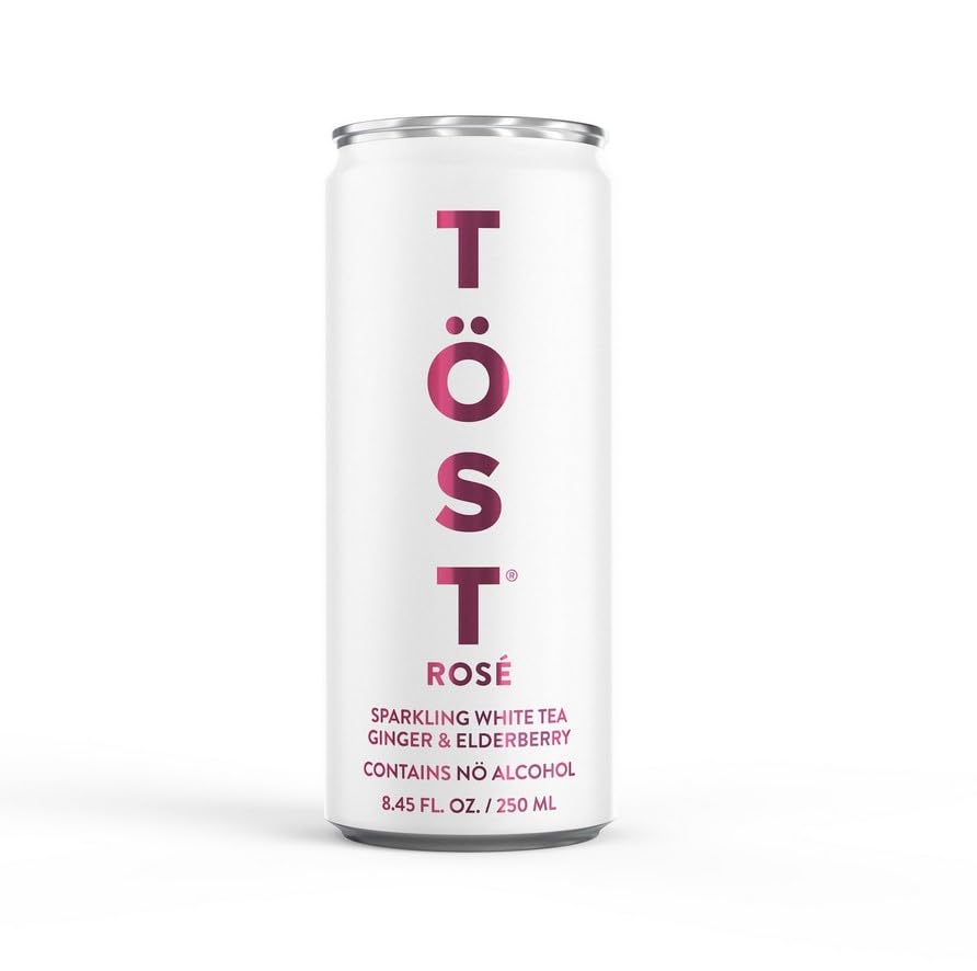 Generic TOST All-Natural Sparkling Beverage, Cranberry Ginger & Elderberry Ginger, 8.45 Fl Oz, Pack of 12