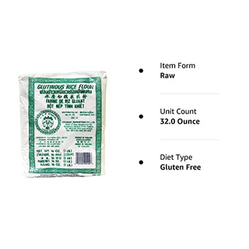 Glutinous Rice Flour Erawan THP, 16 Oz (Pack of 2)
