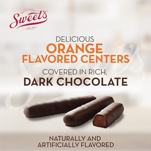 Sweet Candy Company Dark Chocolate Fruit Flavored Sticks - Gourmet Chocolate Covered Sticks, Orange And Blueberry, Gift Idea For