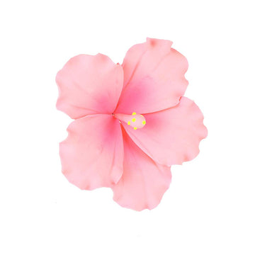 O'Creme Gumpaste Hibiscus Flower Set Of 3 Pink - Edible Flowers For Cake Decorating - Sugar Paste Flower Decorations For Cakes,